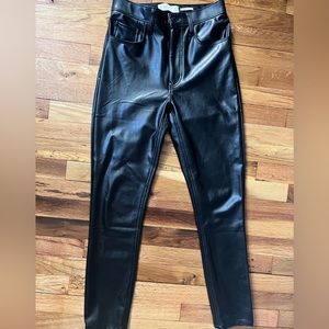 Abercrombie & Fitch Black Faux Leather Pants